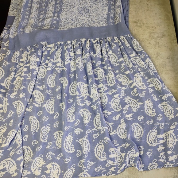 Three Bird Nest Paisley Tapestry Free Flow Duster Kimono One Size Blue Bohemian - Picture 12 of 14